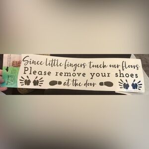 ⭐️⭐️$5‎ Wall Decal - Please Remove Your Shoes - Black
